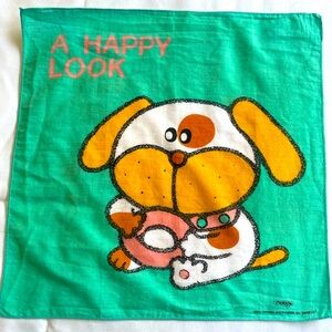Green Handkerchief with Dog Print